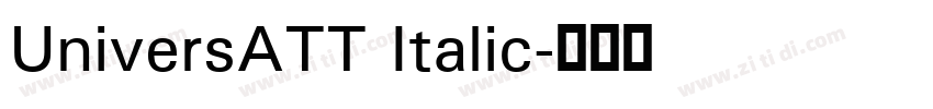 UniversATT Italic字体转换